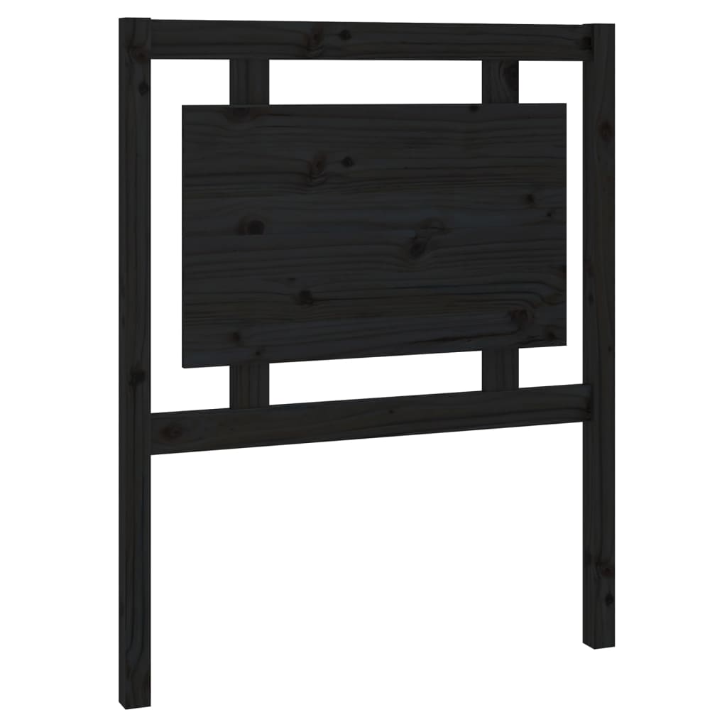sengegærde 80,5x4x100 cm massivt fyrretræ sort
