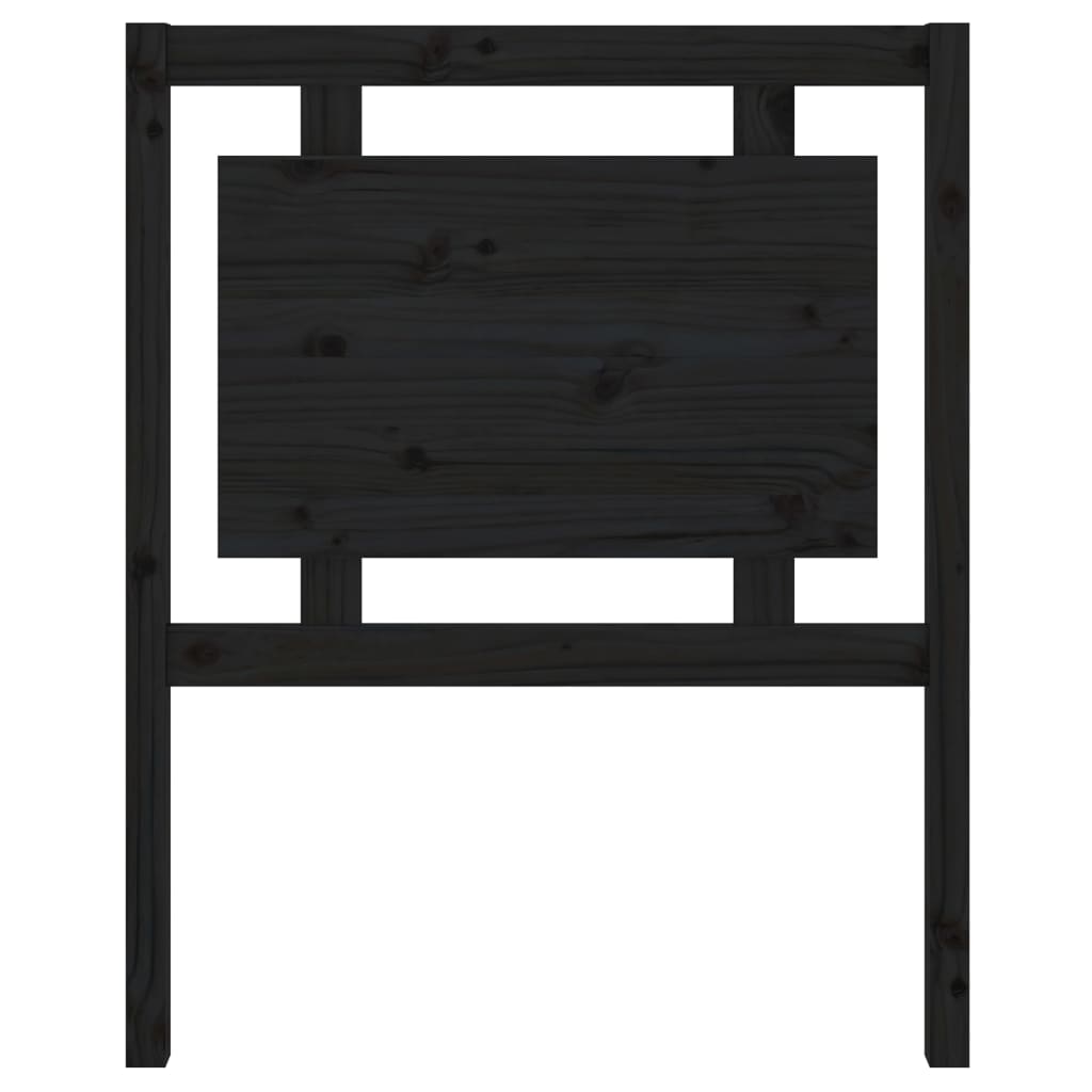 sengegærde 80,5x4x100 cm massivt fyrretræ sort