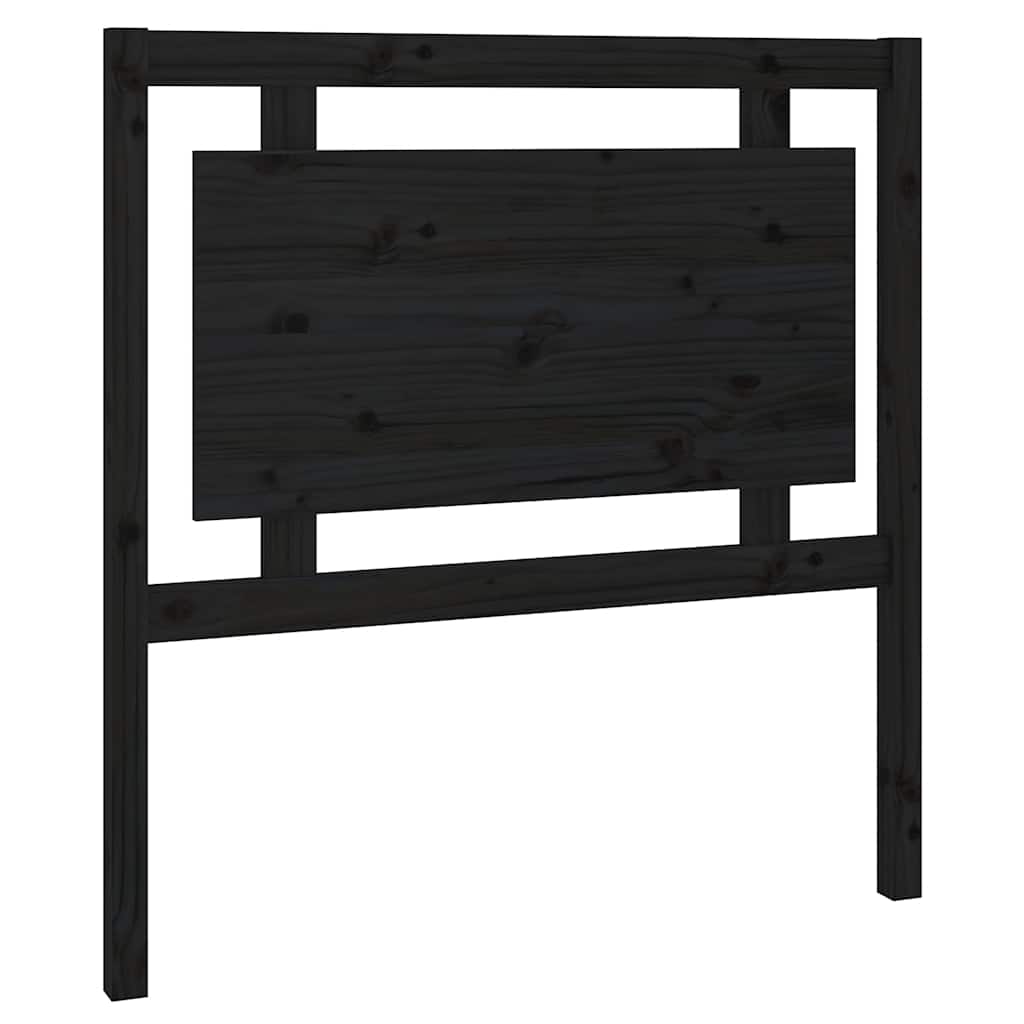 sengegærde 95,5x4x100 cm massivt fyrretræ sort