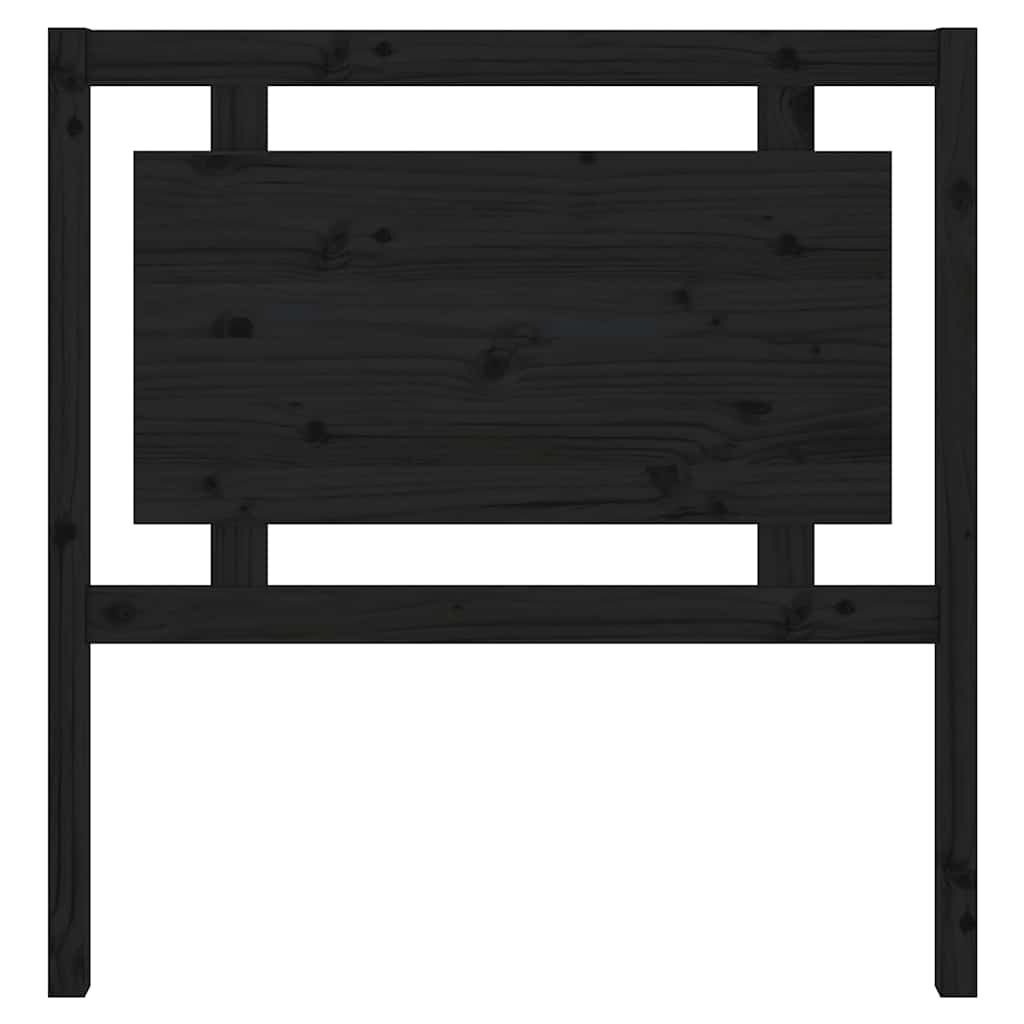 sengegærde 95,5x4x100 cm massivt fyrretræ sort