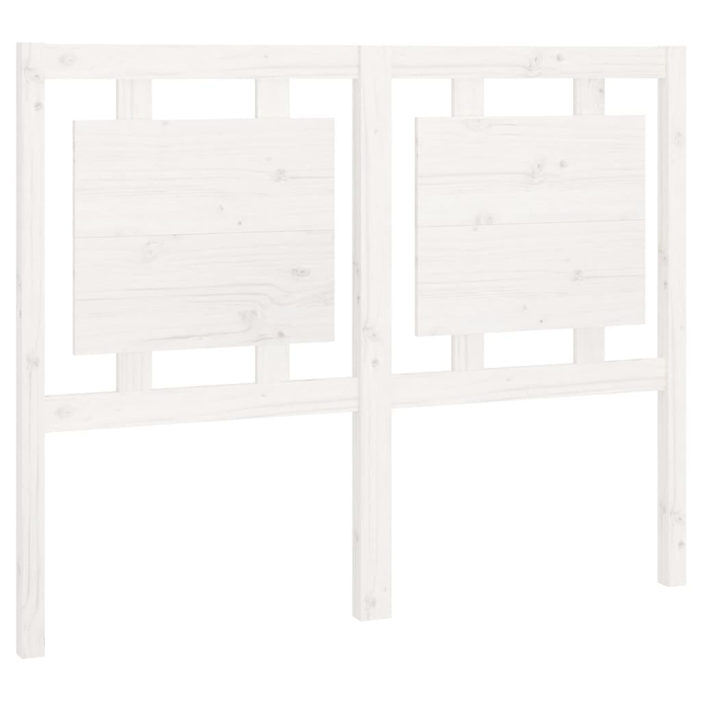 sengegærde 125,5x4x100 cm massivt fyrretræ hvid