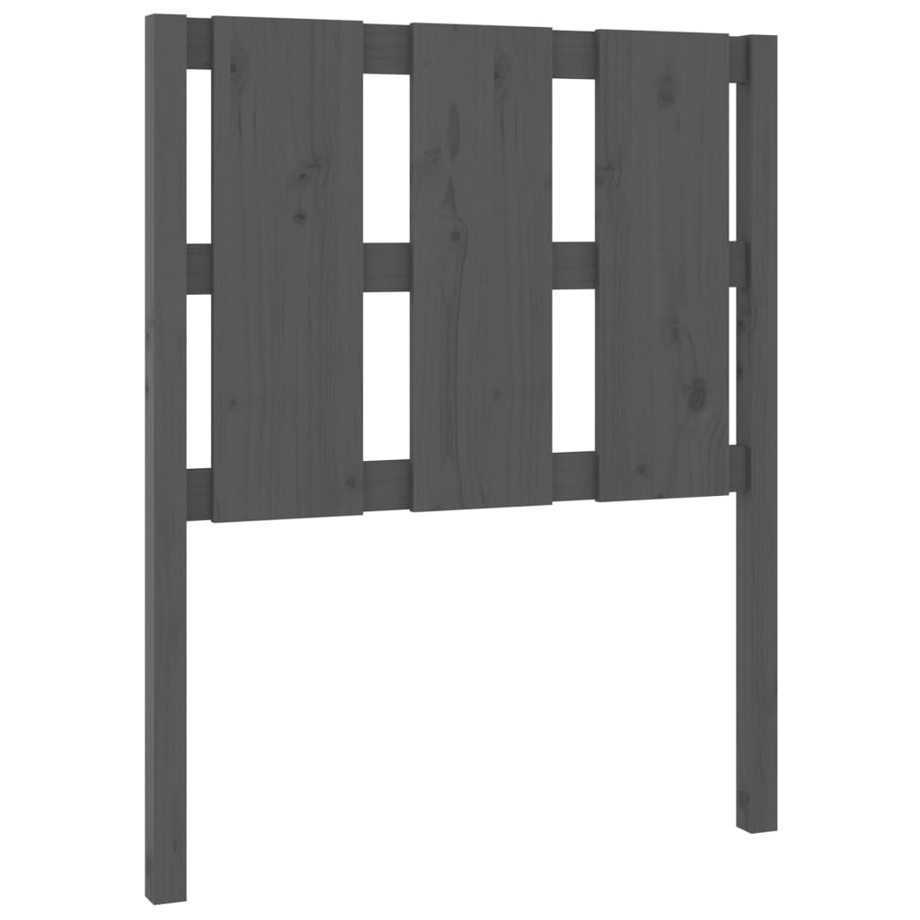 sengegærde 80,5x4x100 cm massivt fyrretræ grå