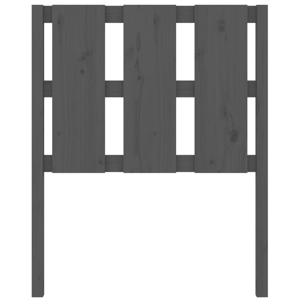sengegærde 80,5x4x100 cm massivt fyrretræ grå