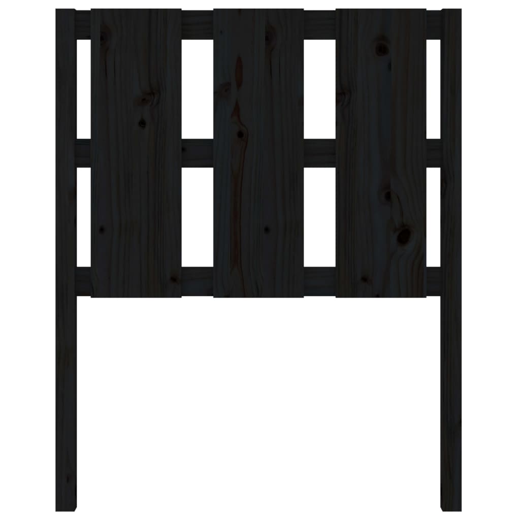 sengegærde 80,5x4x100 cm massivt fyrretræ sort