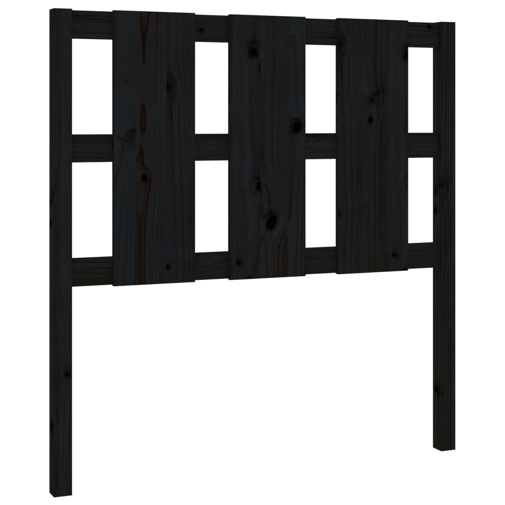 sengegærde 95,5x4x100 cm massivt fyrretræ sort