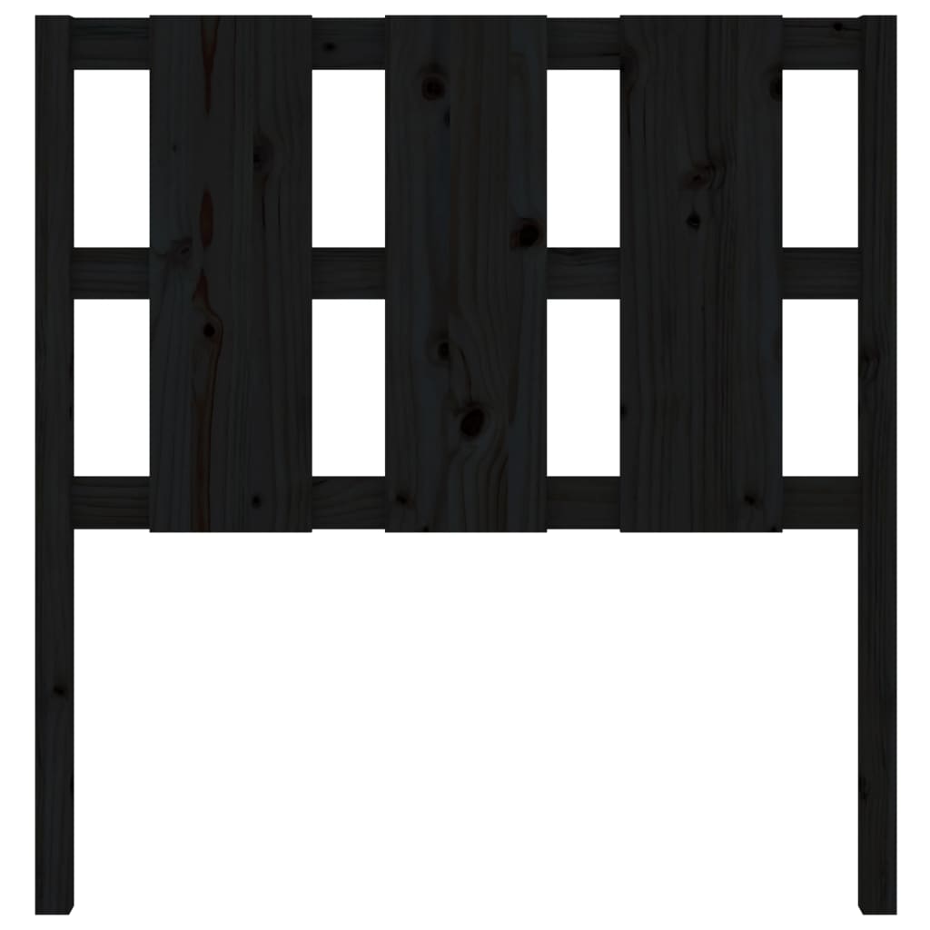 sengegærde 95,5x4x100 cm massivt fyrretræ sort