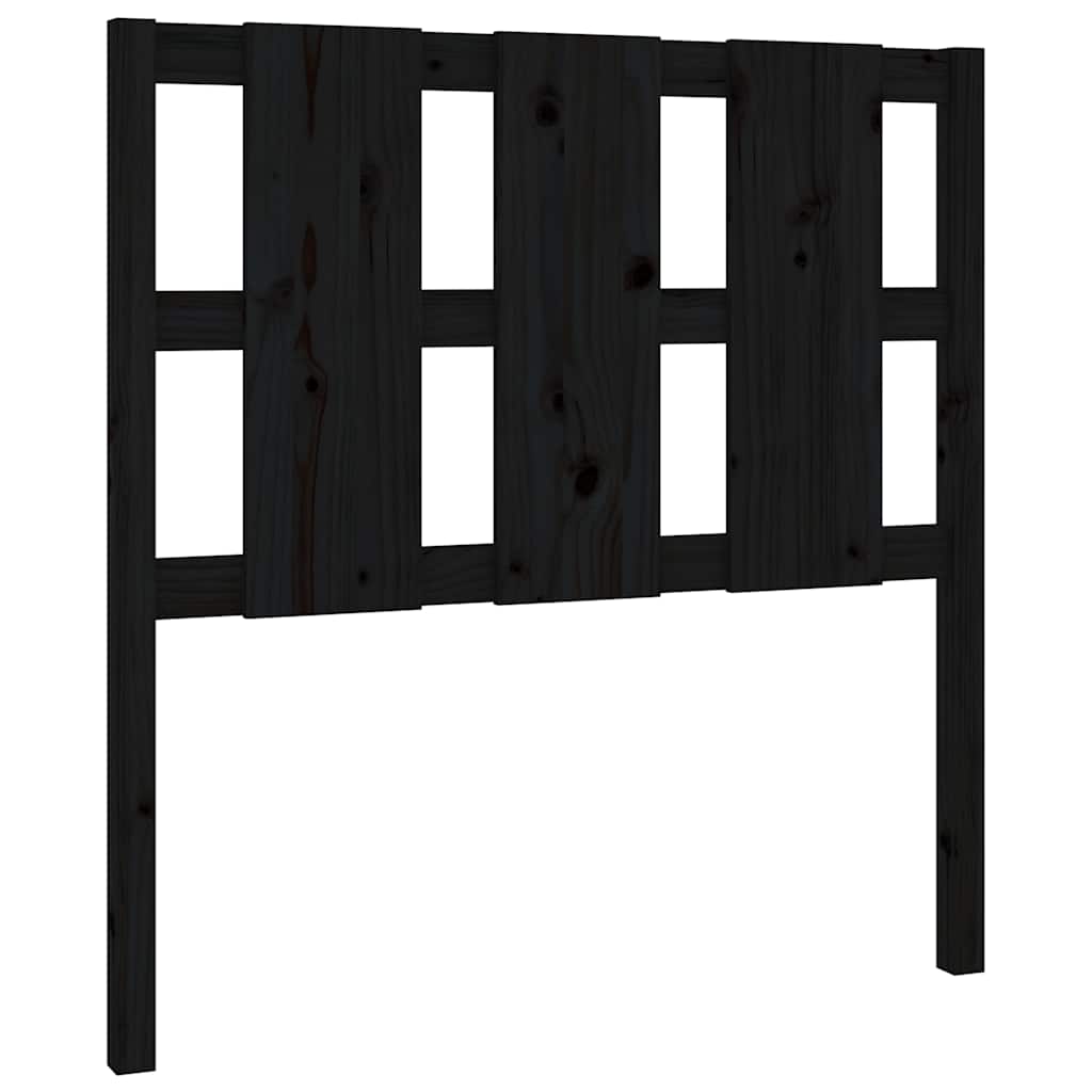 sengegærde 105,5x4x100 cm massivt fyrretræ sort