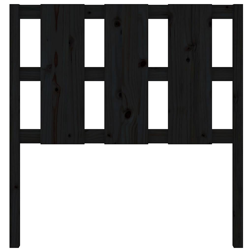 sengegærde 105,5x4x100 cm massivt fyrretræ sort