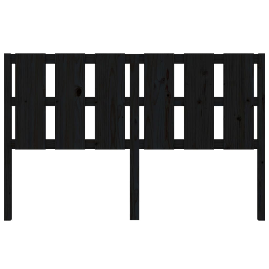 sengegærde 155,5x4x100 cm massivt fyrretræ sort