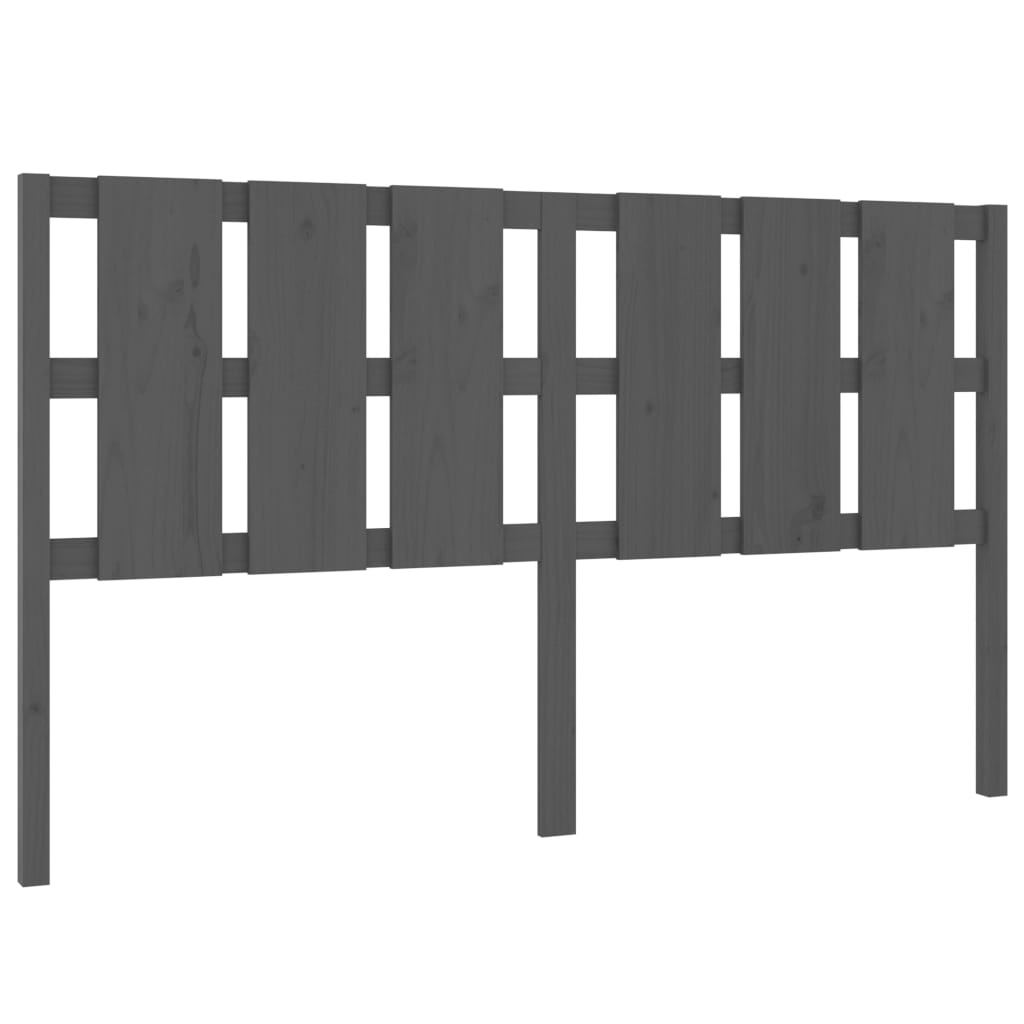 sengegærde 165,5x4x100 cm massivt fyrretræ grå