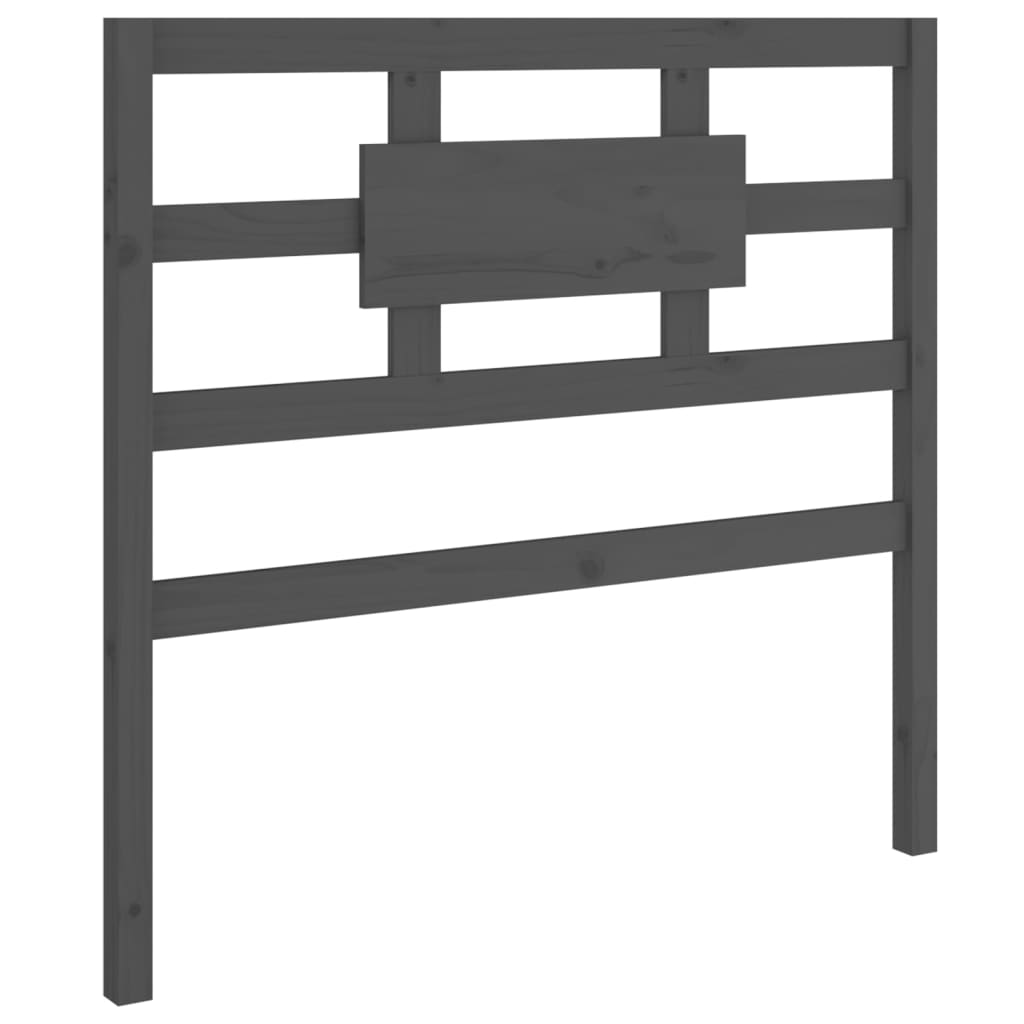 sengegærde 80,5x4x100 cm massivt fyrretræ grå