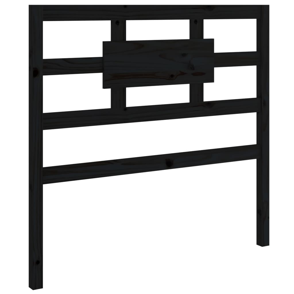 sengegærde 80,5x4x100 cm massivt fyrretræ sort