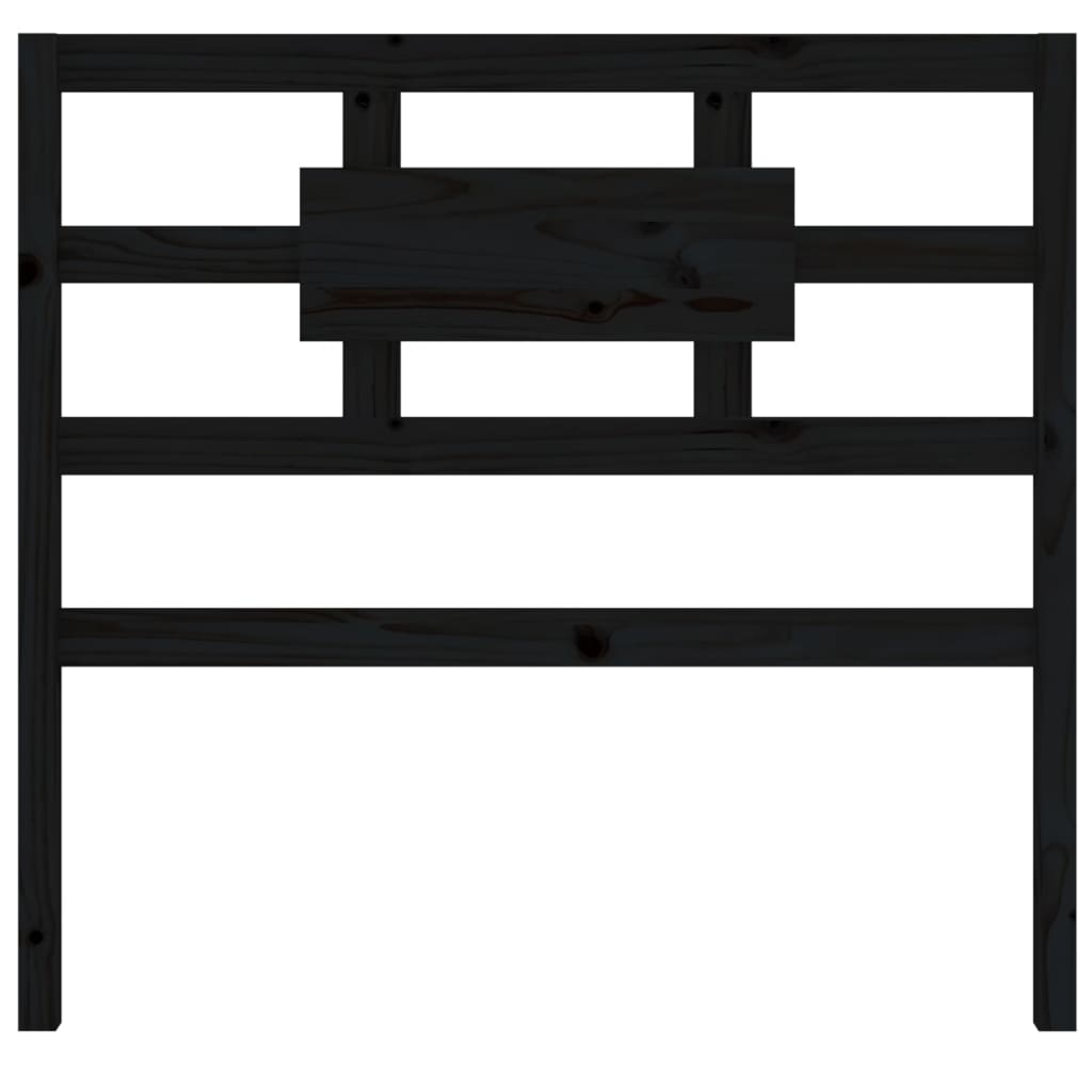sengegærde 80,5x4x100 cm massivt fyrretræ sort