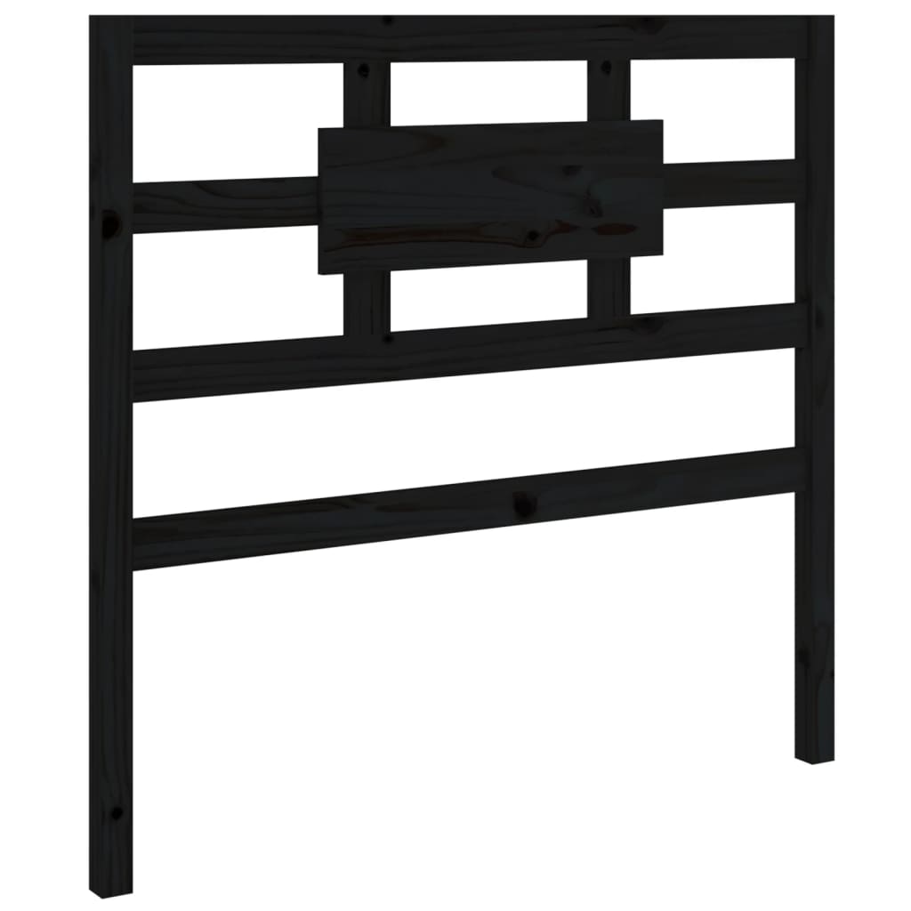 sengegærde 95,5x4x100 cm massivt fyrretræ sort