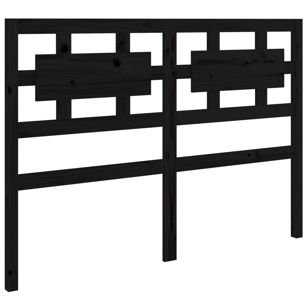 sengegærde 185,5x4x100 cm massivt fyrretræ sort