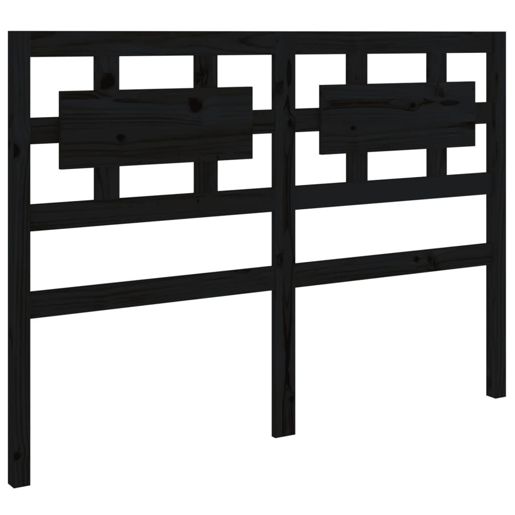 sengegærde 205,5x4x100 cm massivt fyrretræ sort