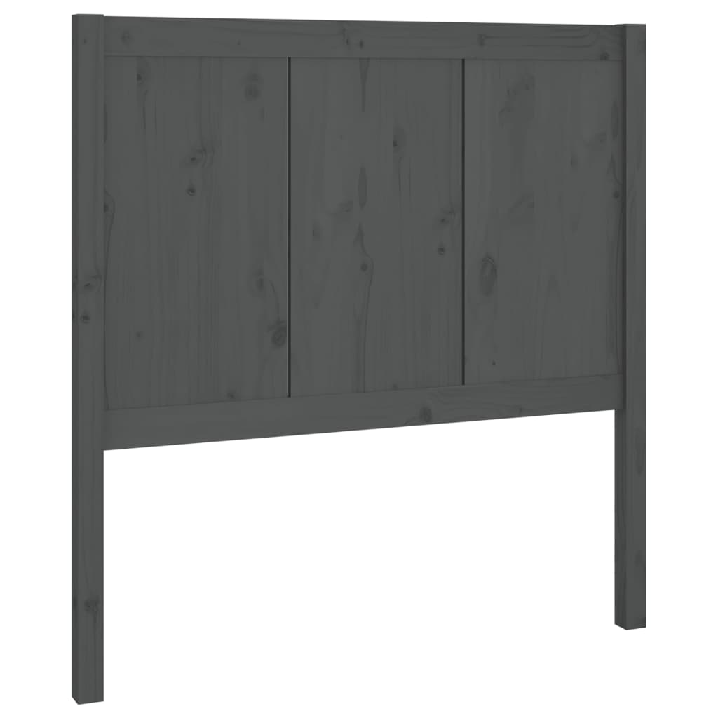 sengegærde 80,5x4x100 cm massivt fyrretræ grå