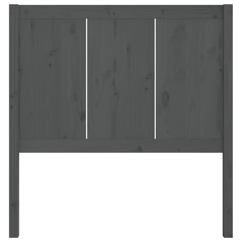 sengegærde 80,5x4x100 cm massivt fyrretræ grå