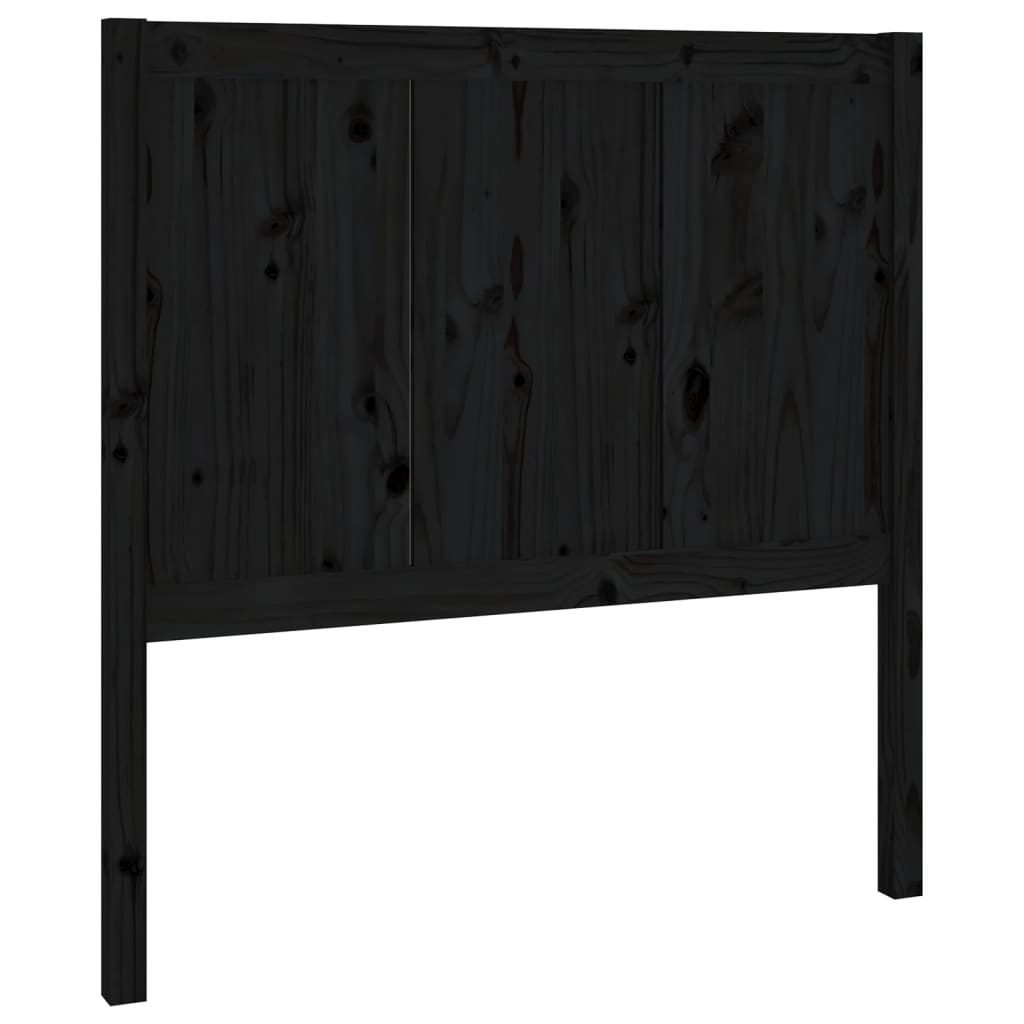 sengegærde 95,5x4x100 cm massivt fyrretræ sort