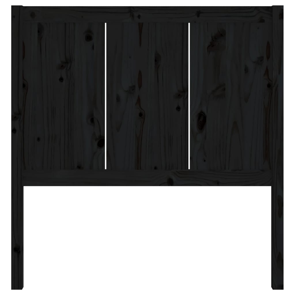 sengegærde 95,5x4x100 cm massivt fyrretræ sort