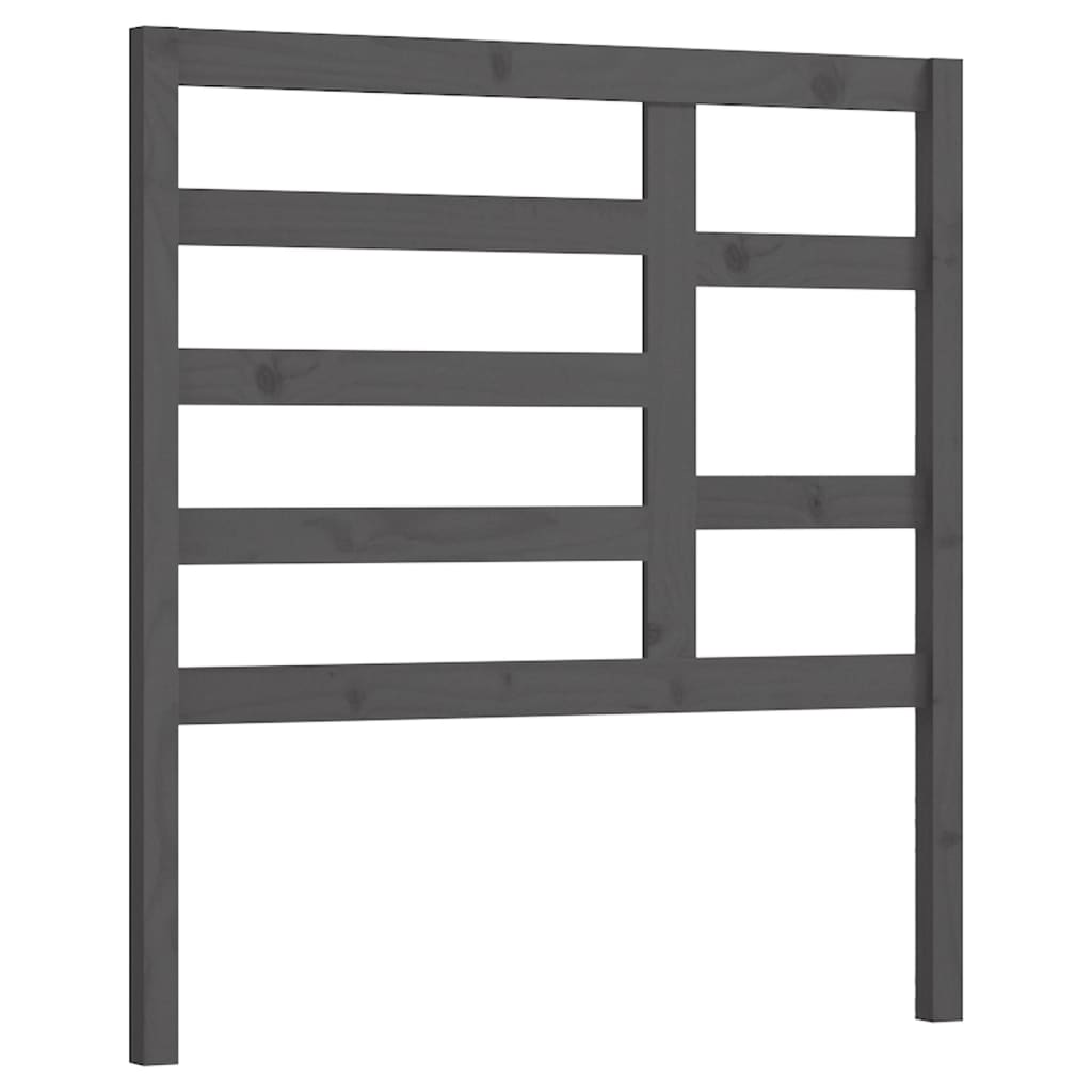 sengegærde 81x4x104 cm massivt fyrretræ grå