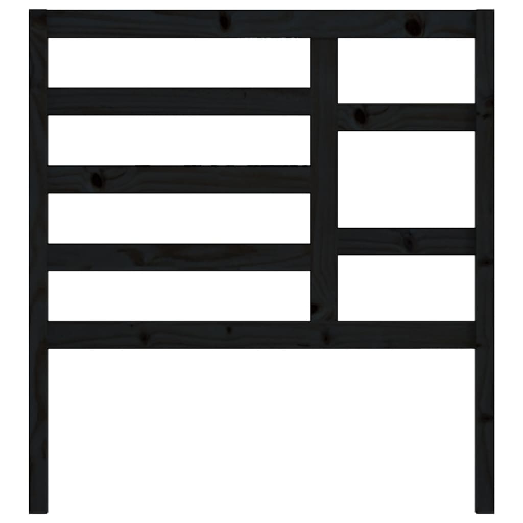 sengegærde 96x4x104 cm massivt fyrretræ sort