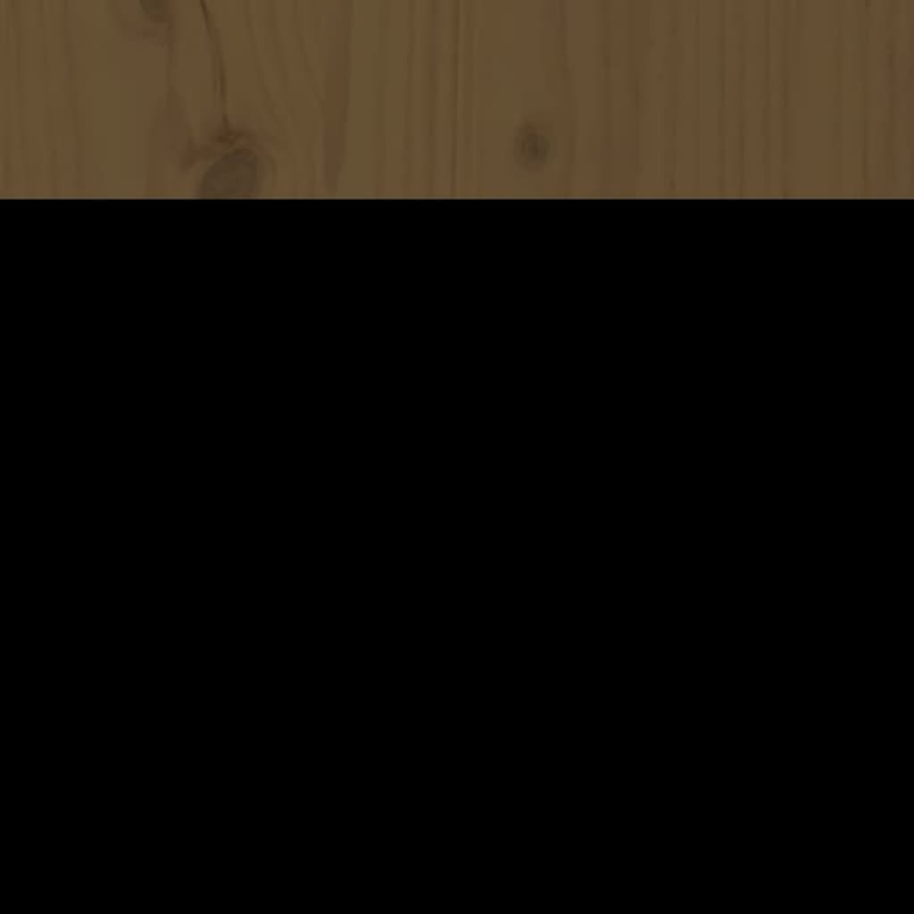 sengegærde 106x4x104 cm massivt fyrretræ gyldenbrun