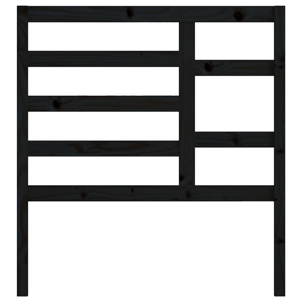 sengegærde 106x4x104 cm massivt fyrretræ sort