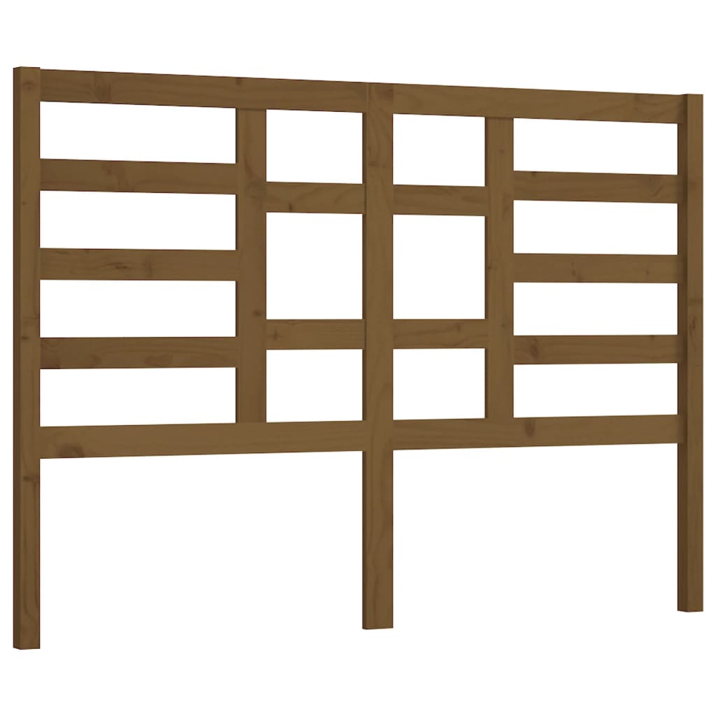 sengegærde 146x4x104 cm massivt fyrretræ gyldenbrun