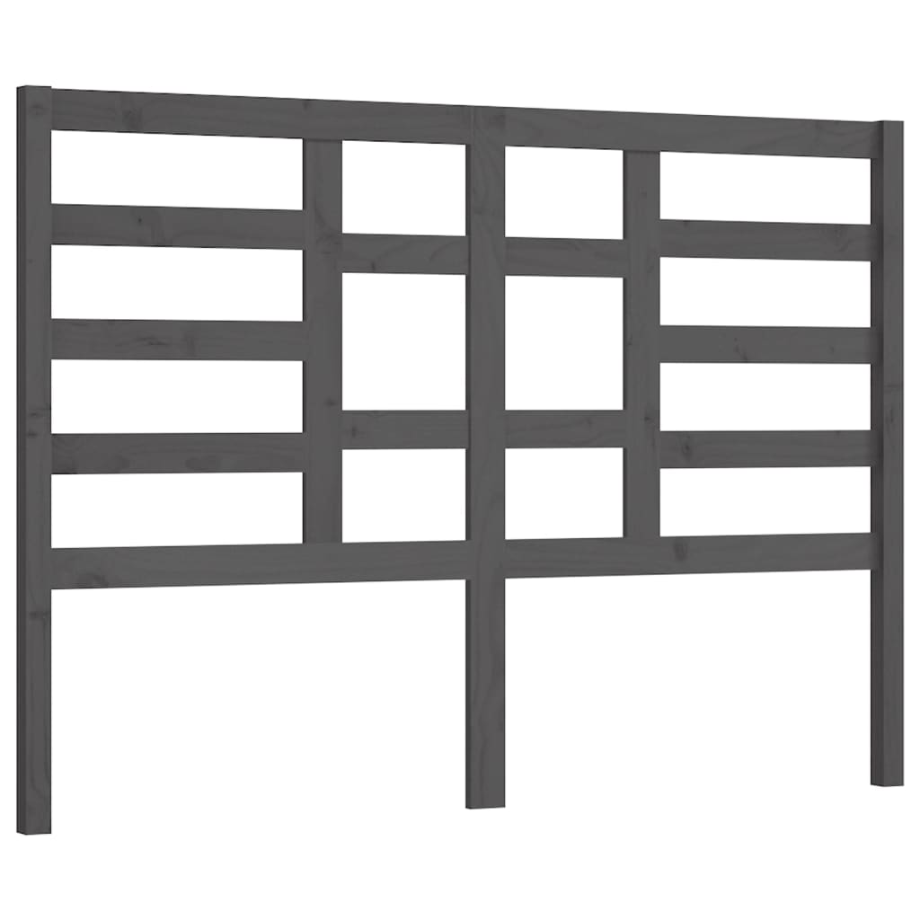 sengegærde 156x4x104 cm massivt fyrretræ grå