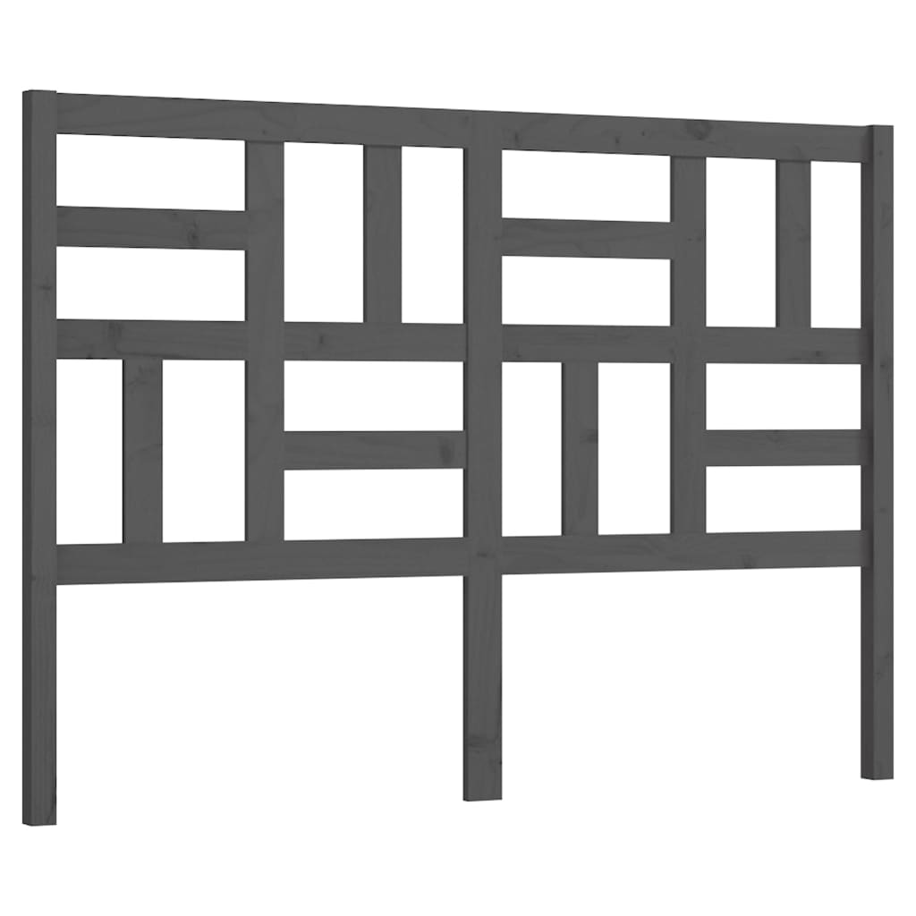sengegærde 126x4x104 cm massivt fyrretræ grå