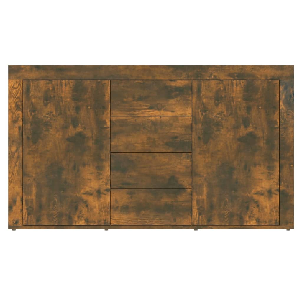 skænk 120x36x69 cm konstrueret træ røget egetræsfarve