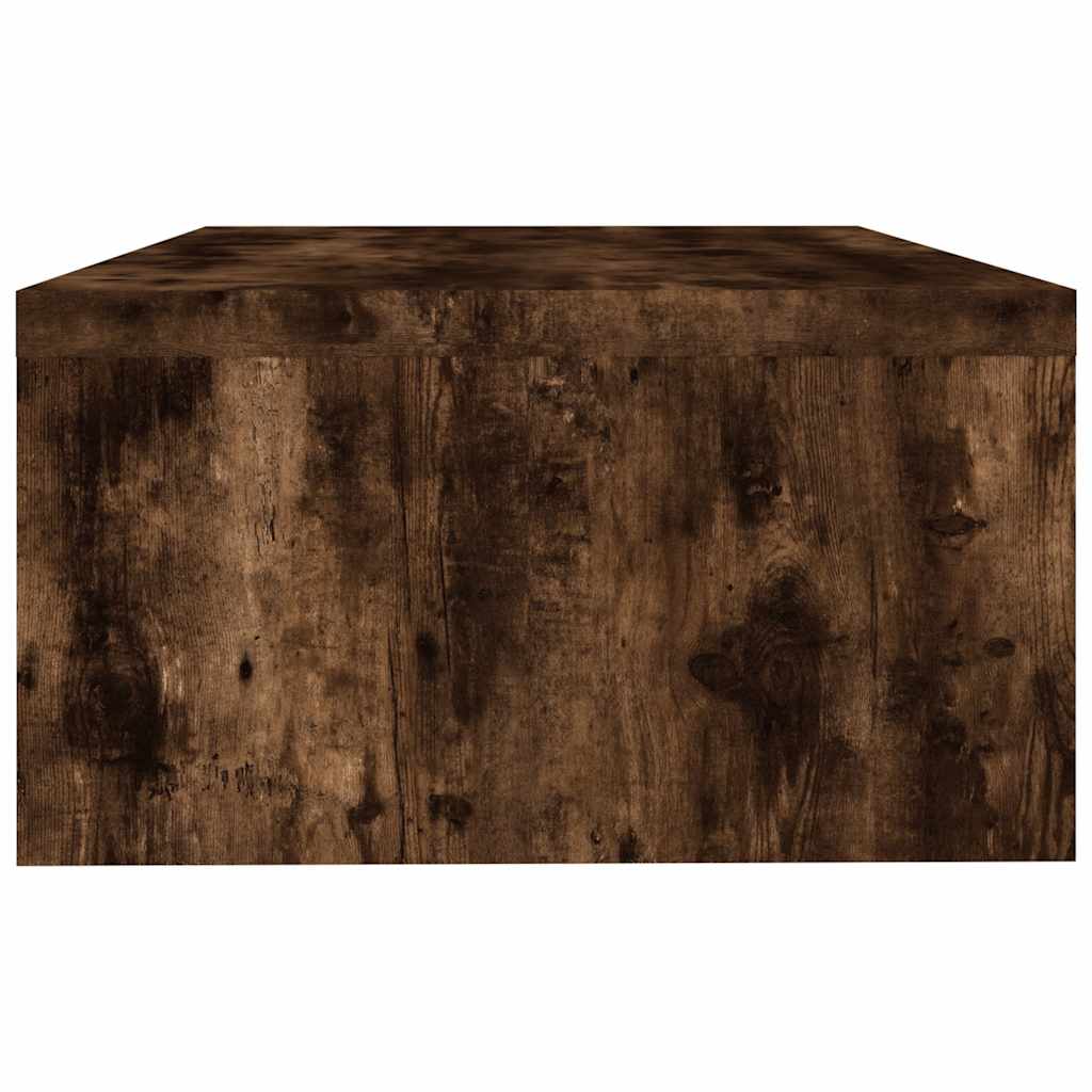 skærmstander 42x24x13 cm konstrueret træ røget egetræsfarve