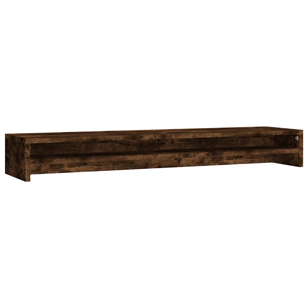 skærmstander 100x24x13 cm konstrueret træ røget egetræsfarve