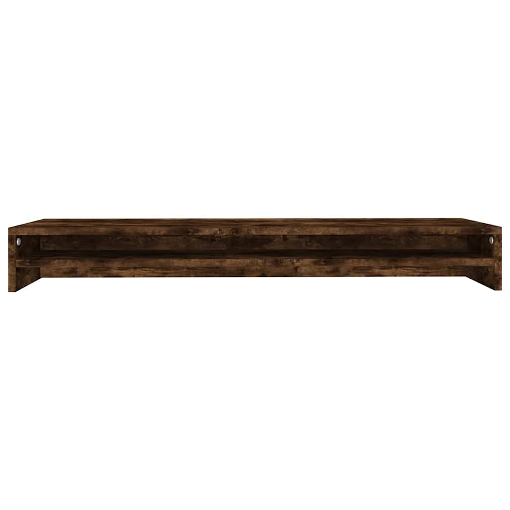 skærmstander 100x24x13 cm konstrueret træ røget egetræsfarve