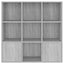 bogreol 98x30x98 cm grå sonoma-eg