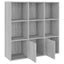 bogreol 98x30x98 cm grå sonoma-eg