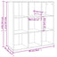 bogreol 98x29x97,5 cm grå sonoma-eg