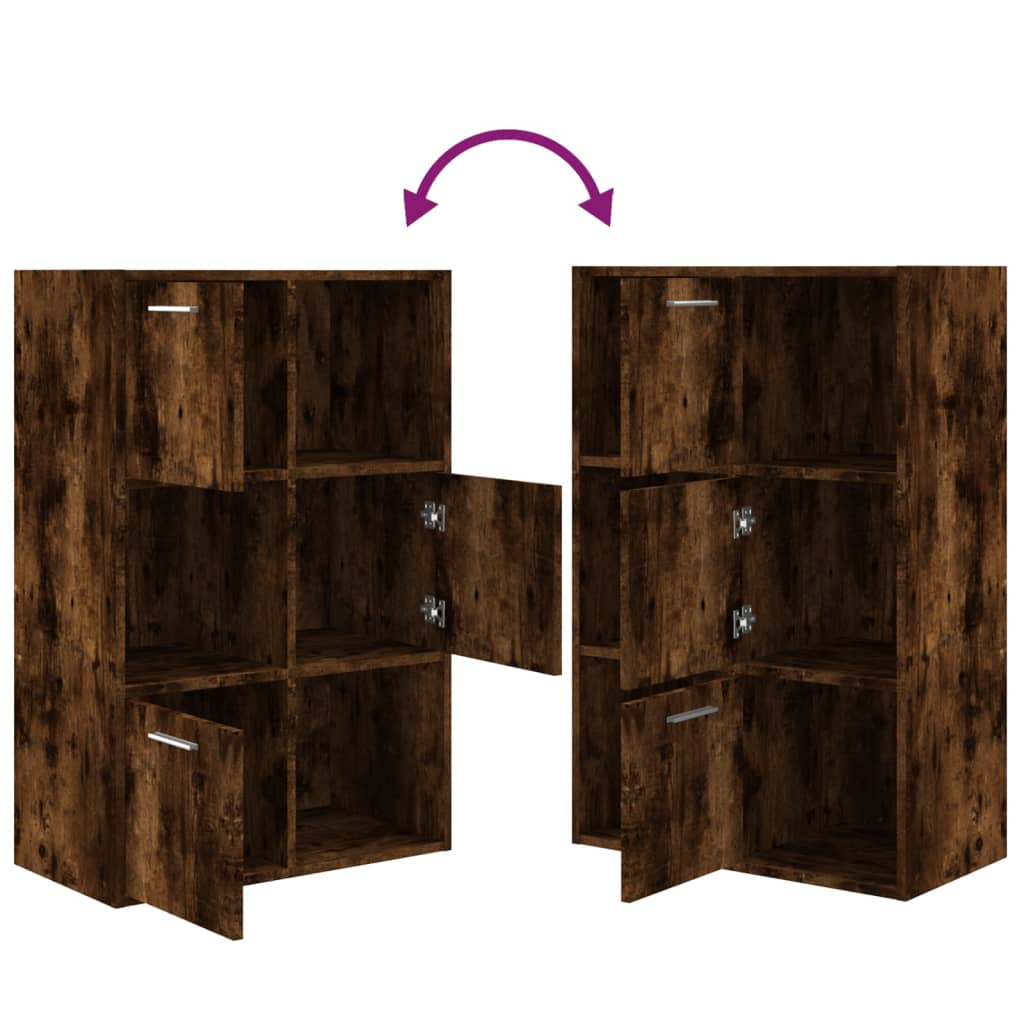 opbevaringsskab 60x29,5x90 cm røget egetræsfarve