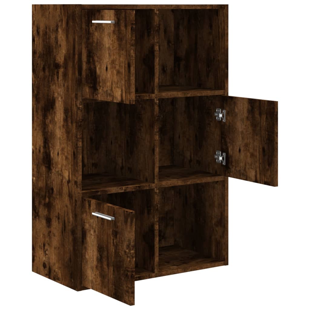 opbevaringsskab 60x29,5x90 cm røget egetræsfarve