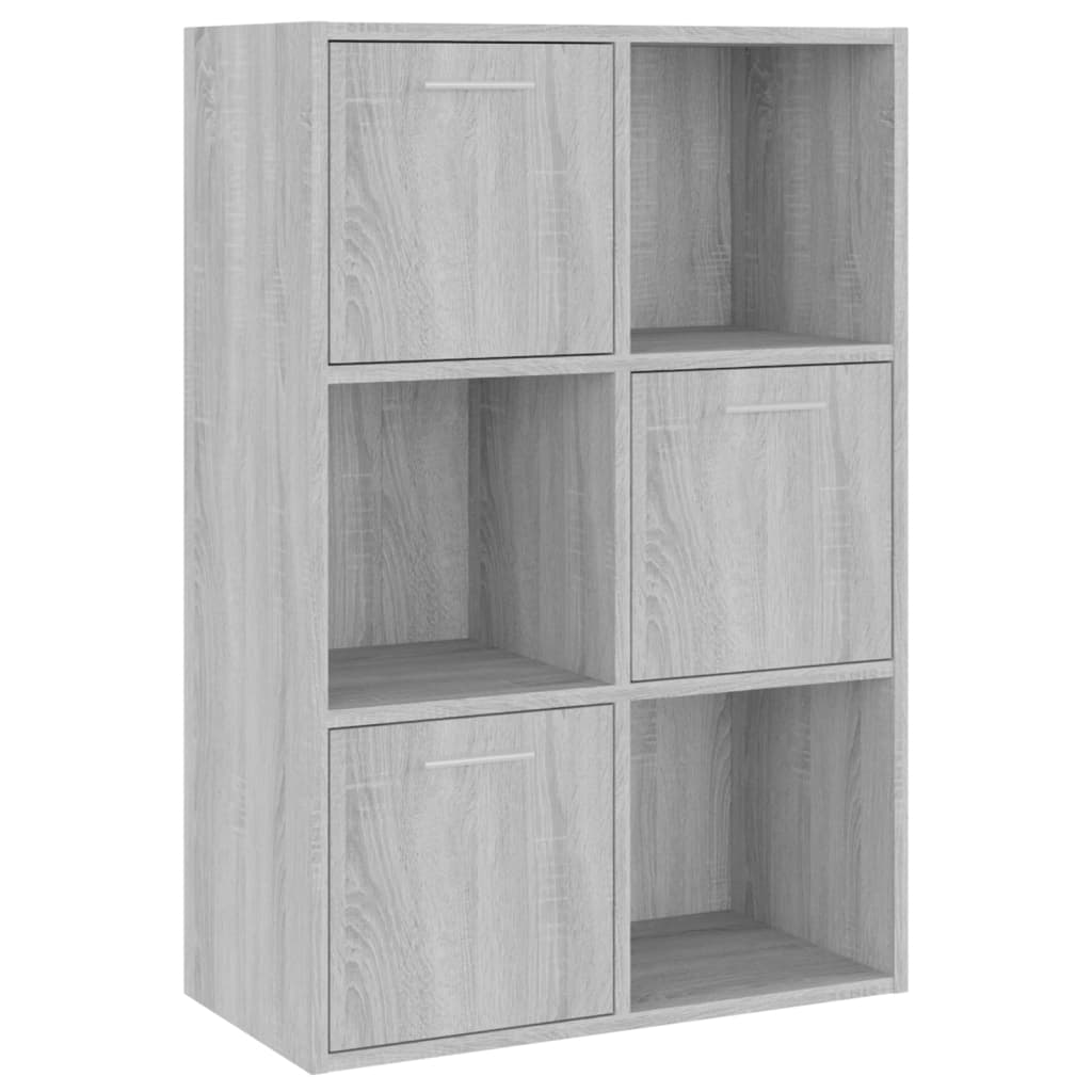 opbevaringsskab 60x29,5x90 cm grå sonoma-eg