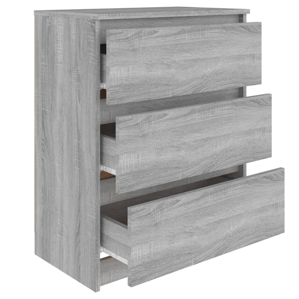 skænk 60x35x76 cm konstrueret træ grå sonoma-eg