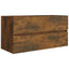 badeværelsesskab 90x38,5x45 cm konstrueret træ røget egetræ