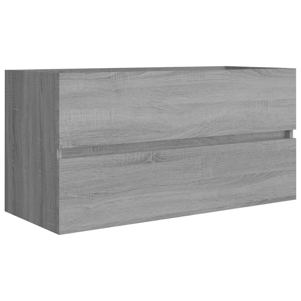underskab 90x38,5x45 cm konstrueret træ grå sonoma-eg