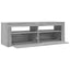 tv-bord med LED-lys 120x35x40 cm grå sonoma-eg
