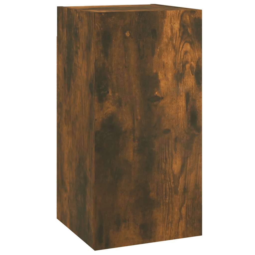 tv-bord 30,5x30x60 cm konstrueret træ røget egetræsfarve