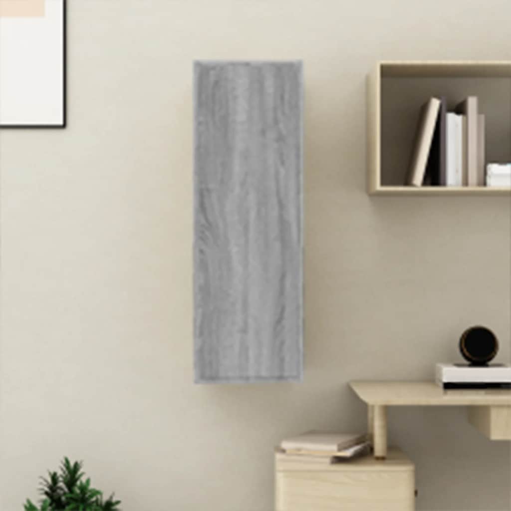 tv-skab 30,5x30x90 cm konstrueret træ grå sonoma-eg