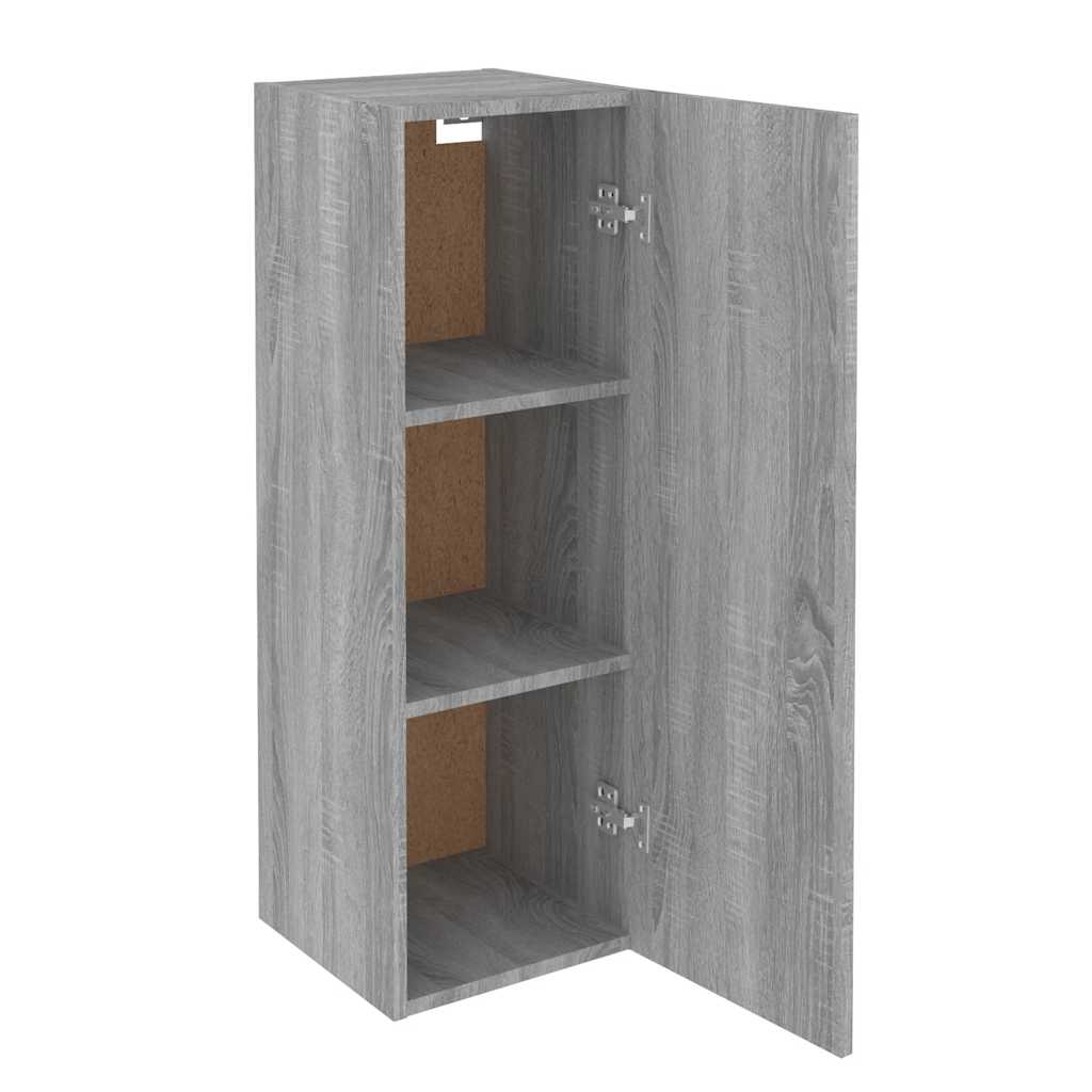tv-skab 30,5x30x90 cm konstrueret træ grå sonoma-eg