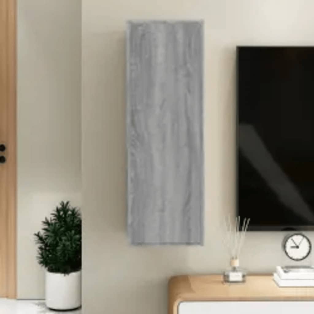 tv-skab 30,5x30x90 cm konstrueret træ grå sonoma-eg