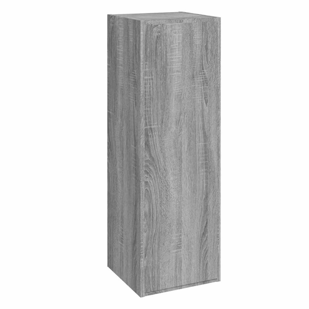 tv-skabe 2 stk. 30,5x30x90 cm konstrueret træ grå sonoma-eg